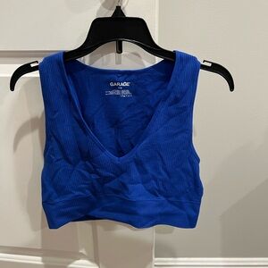 GARAGE Royal Blue V-Neck Crop Top